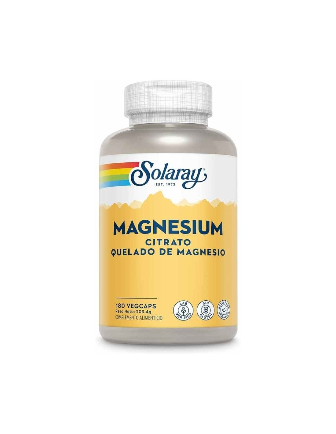 CITRATO MAGNESIUM QUELATO 180 CAP SOLARAY